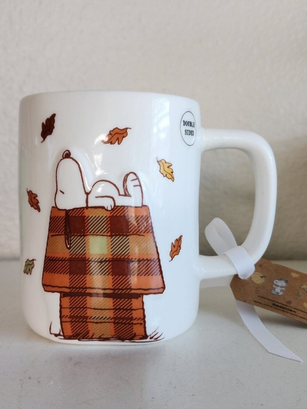 Snoopy On Doghouse Fall Rae Dunn Mug - Sweater Weather - Fall Is In The Air NEW